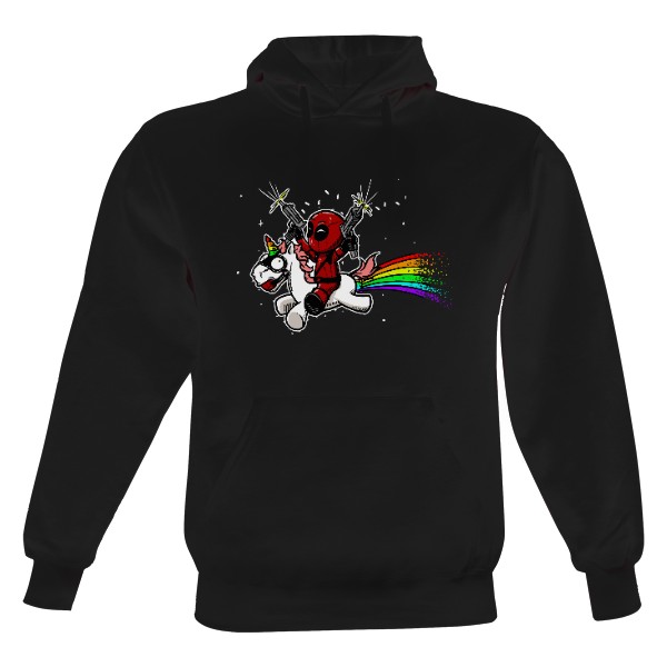 Pánská mikina s kapucí s potiskem Deadpool Unicorn