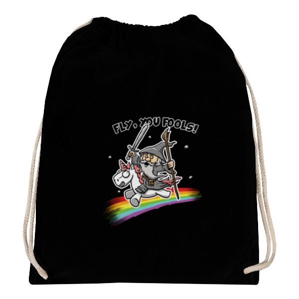 Vak na záda s potiskem Fly, you fools