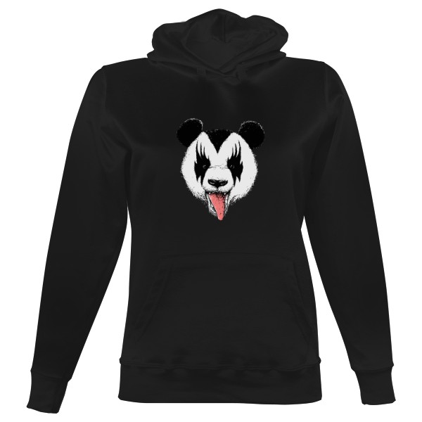 Dámská mikina s kapucí s potiskem Kiss panda