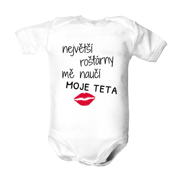Dětské body s potiskem největší rošťárny mě naučí teta