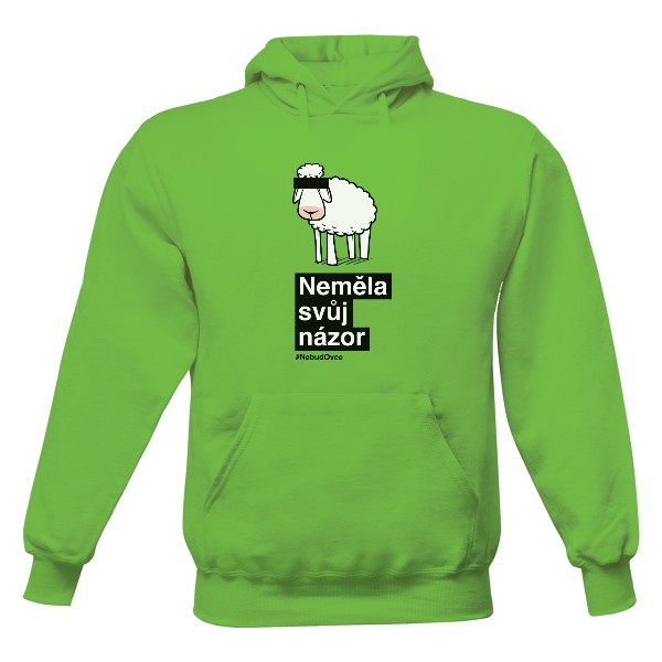 Pánská mikina s kapucí s potiskem Neměla svůj názor