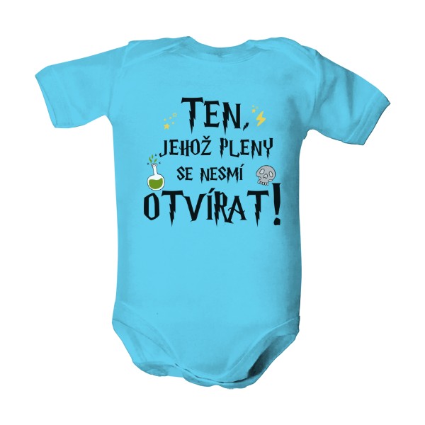 Dětské body s potiskem Ten jehož pleny se nesmí otvírat